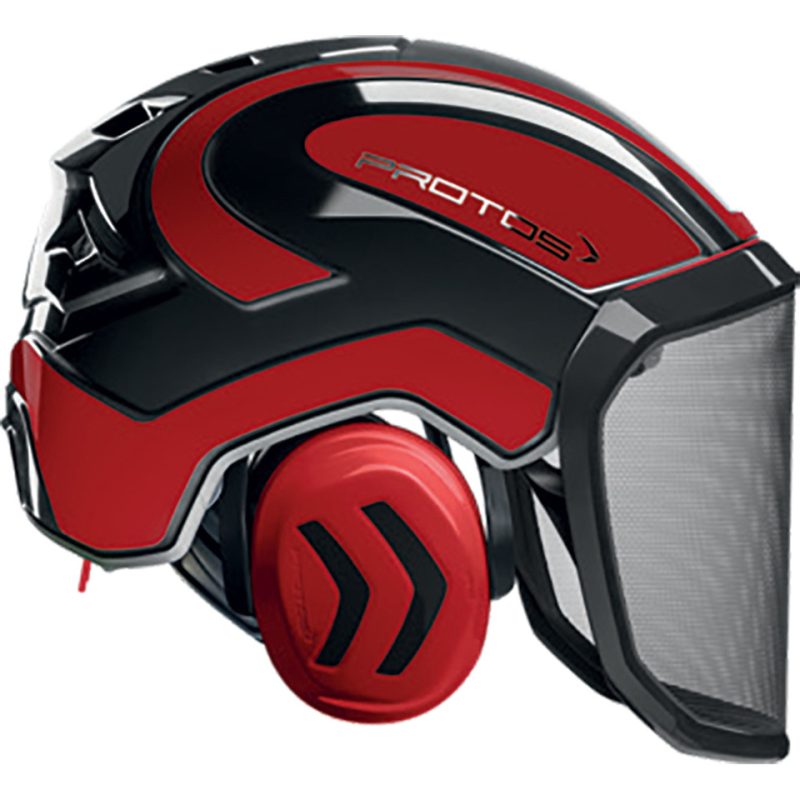 protos red helmet